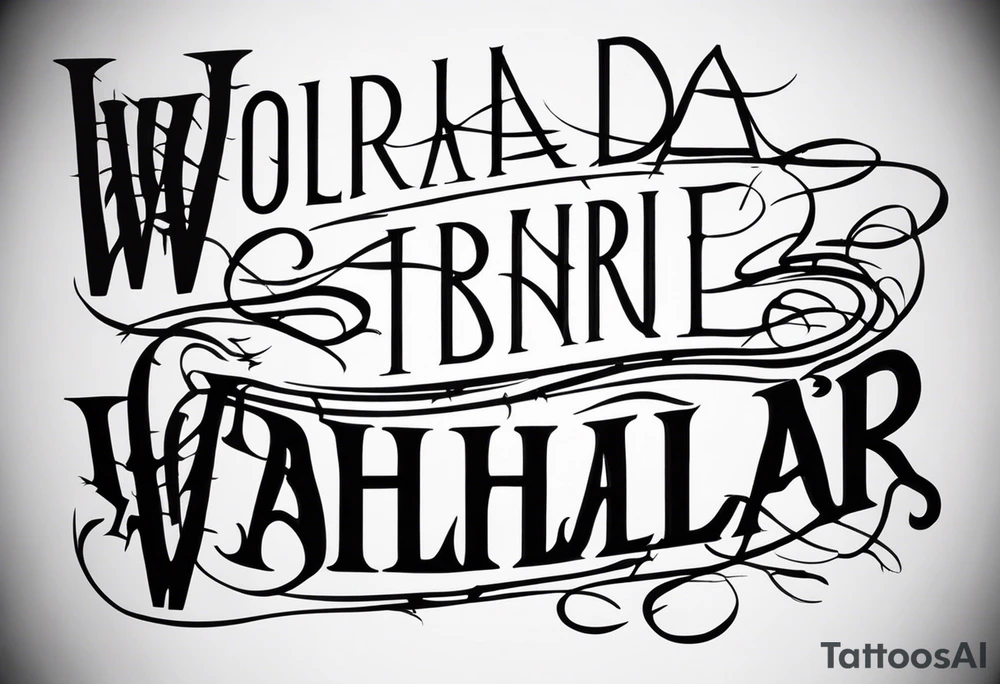 Wounded warrior valhalla barb wire tattoo idea