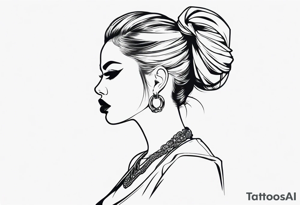 gangster female style tattoo tattoo idea