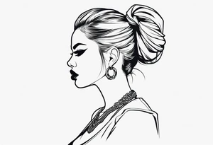gangster female style tattoo tattoo idea