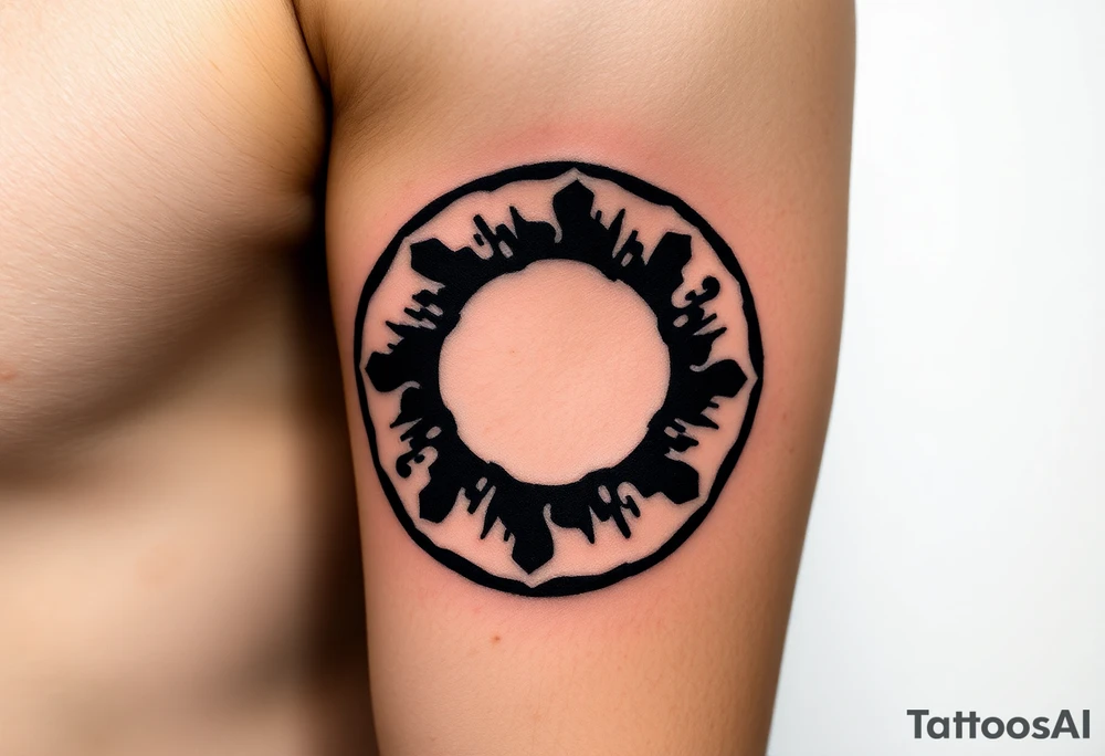 thick Japanese Enso circle tattoo idea