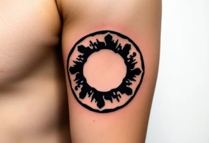 thick Japanese Enso circle tattoo idea