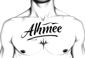 Ahmee in a nice font tattoo idea