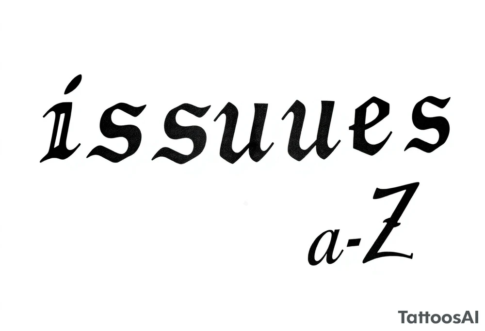The word issues spelled capital i s backwards money sign uppercase letter u the E will be lowercase but backwards and tilted and the last letter will be a z i want to go across my stomach big letters like those white trash tattoos you'd see in the 90s A Lot the grunge era tattoo idea