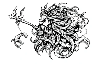god of sea tattoo idea