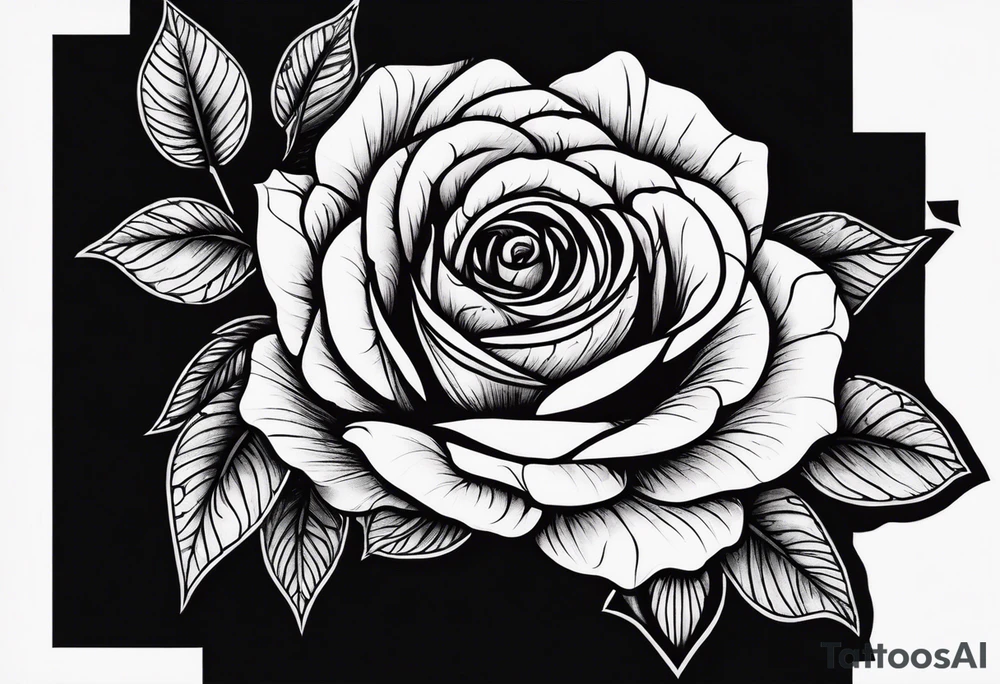 single red rose, black background tattoo idea