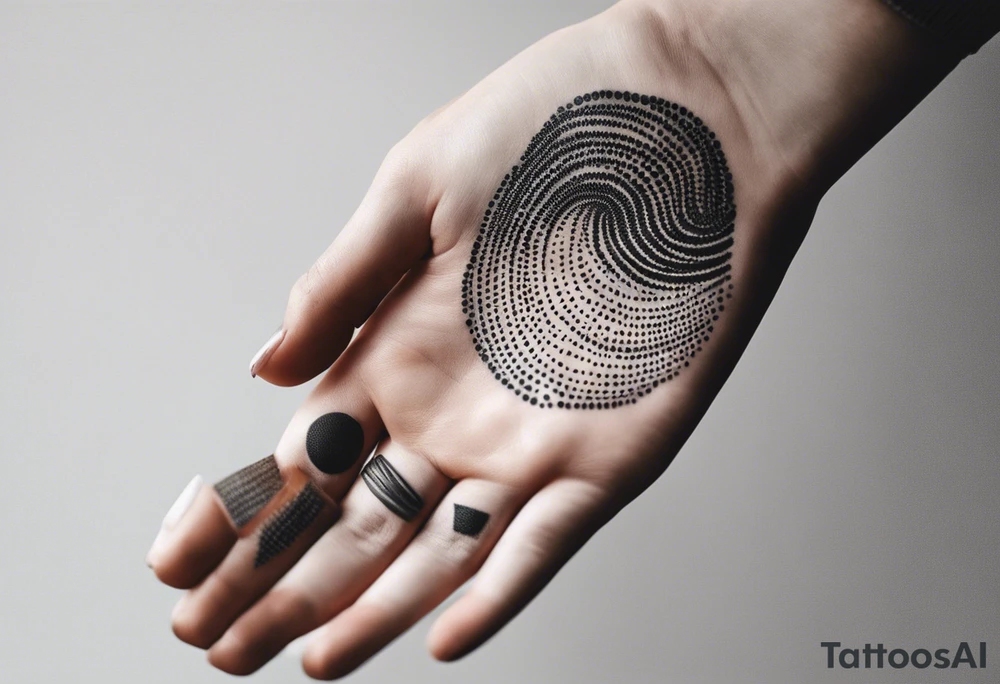 lines on hand tattoo idea
