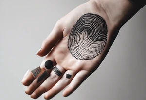 lines on hand tattoo idea