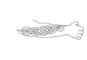 Māori style Celtic knots and bands tattoo idea