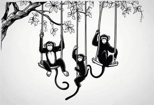 MONKEYS SWINGING tattoo idea