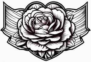 mint chocolate chip ice cream cone with small red heart on it somewhere. tattoo idea