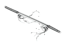 Japanese samurai katana tattoo idea