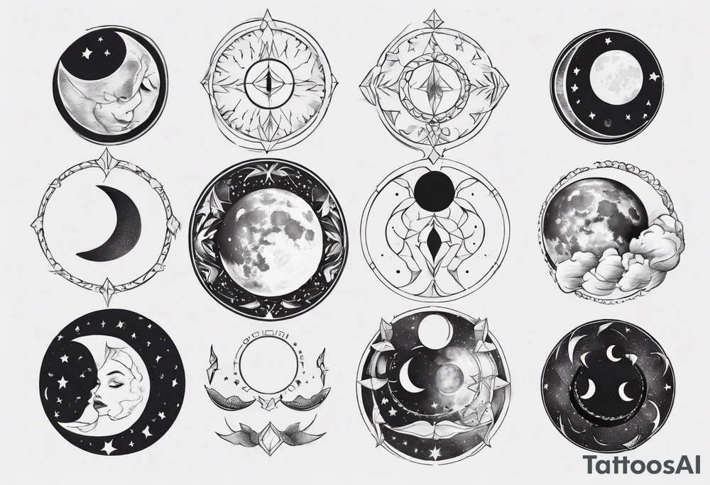 moon phases tattoo idea