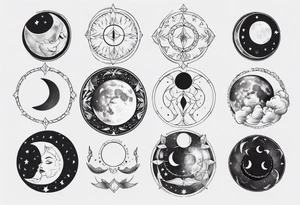 moon phases tattoo idea