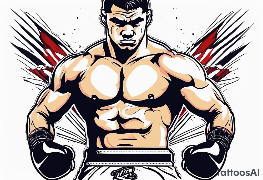 Old school boxer style mma fighter tattoo tattoo idea