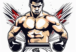 Old school boxer style mma fighter tattoo tattoo idea