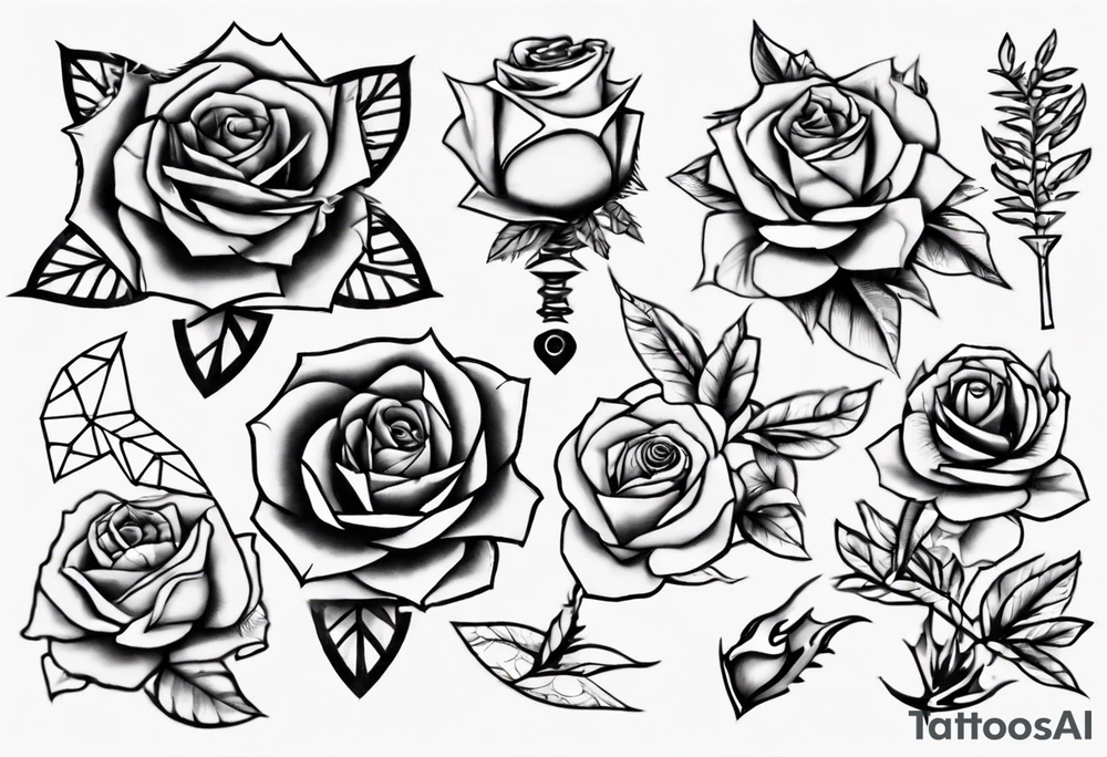 rosa con espina tattoo idea