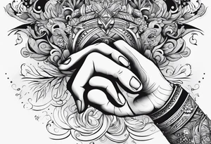 cloud, hands tattoo idea