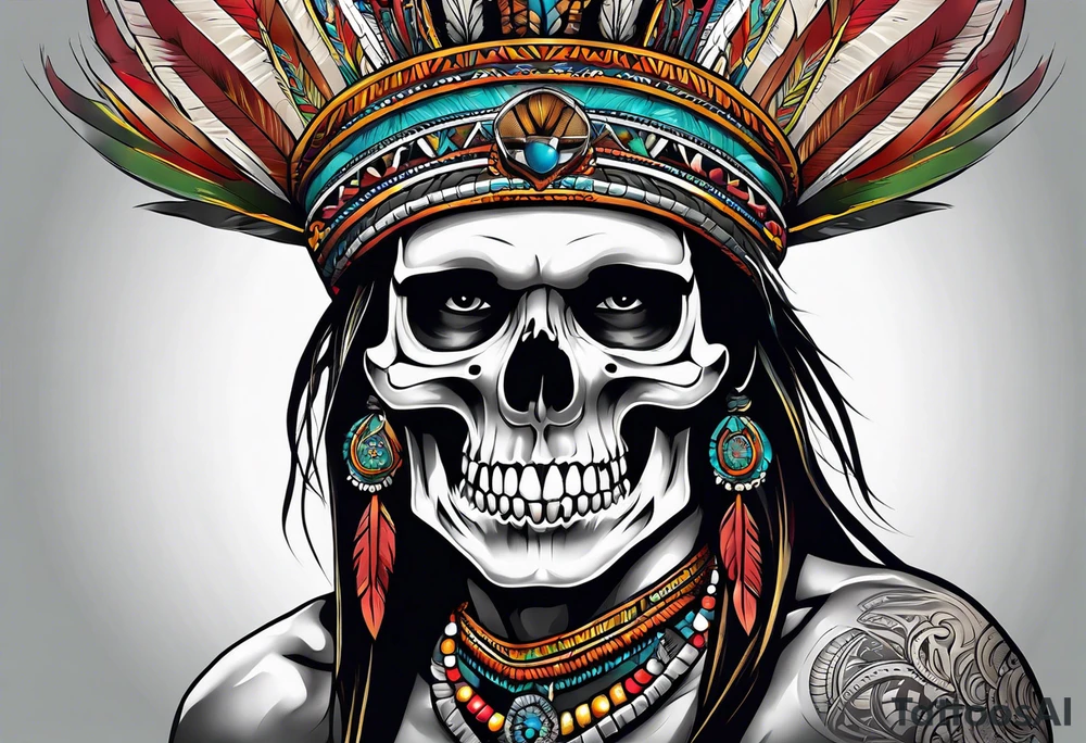 an amazon tribe which has a skull in it tattoo idea