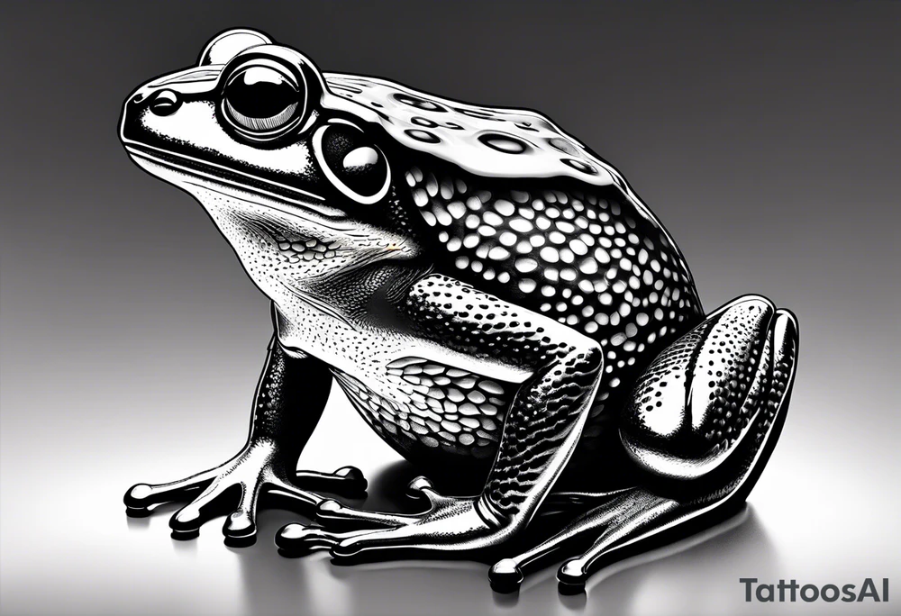 a psychedelic frog tattoo idea