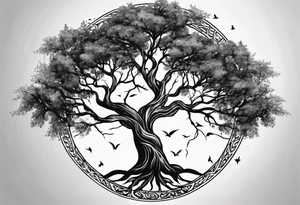 lightning strike
circle of life tree tattoo idea