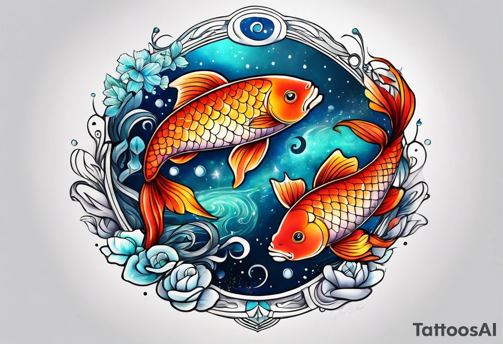 Pisces zodiac tattoo idea