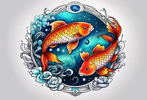 Pisces zodiac tattoo idea