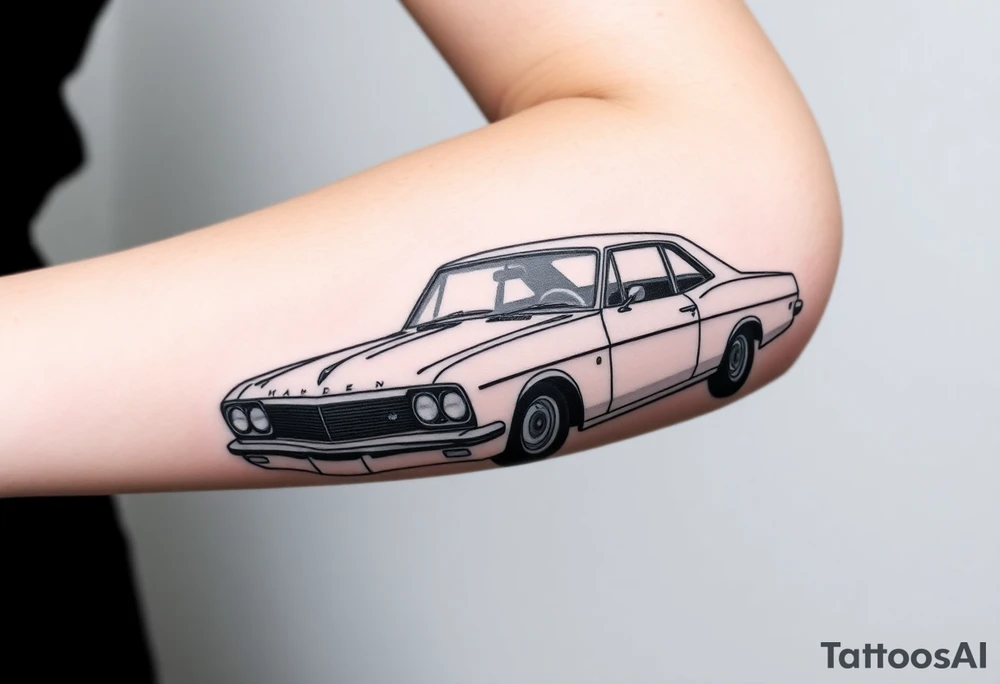 Lowered holden commodore tattoo idea