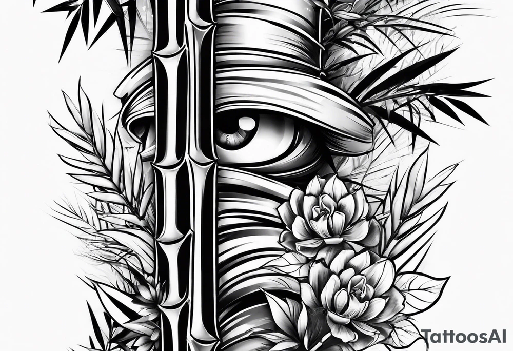 large bamboo tattoo idea
