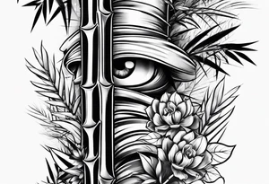 large bamboo tattoo idea