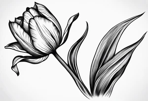 One tulip tattoo idea