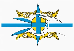 flag of kazhakstan tattoo idea