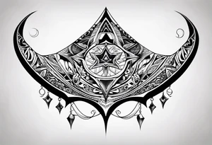 Manta ray neutical star tattoo idea