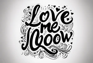 Love me now tattoo idea