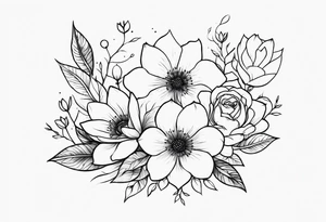Lua com flores tattoo idea