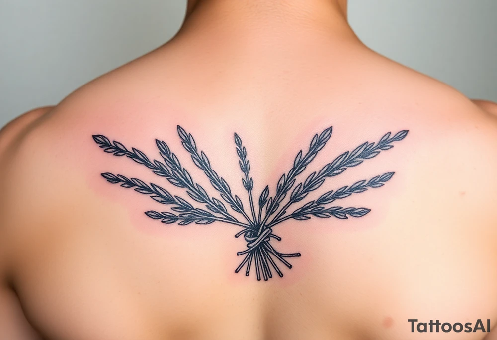 sage bundle tattoo idea