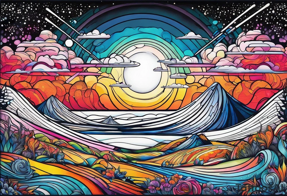 A field of lightsabers tattoo idea
