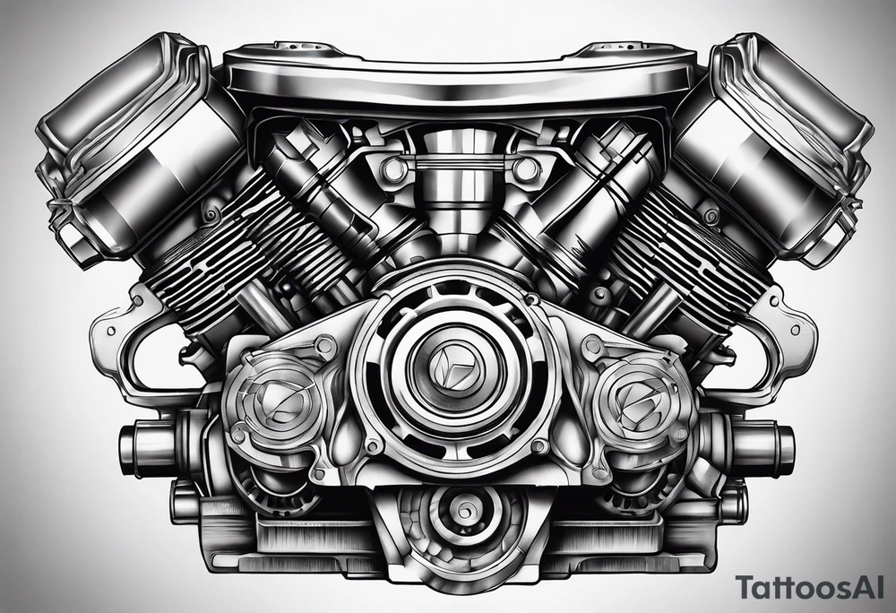 Engine piston tattoo idea