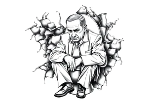 bibi netanyahu sitting in the 
 toilet tattoo idea