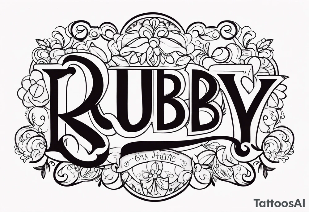 Generate a girly tattoo with the name of: Ruby tattoo idea Generate a girly tattoo with the name of: Ruby tattoo idea