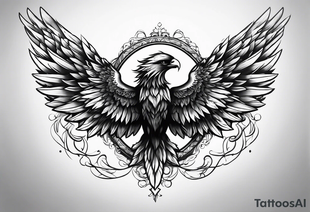 angle wings tattoo idea