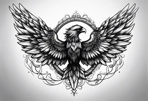 angle wings tattoo idea