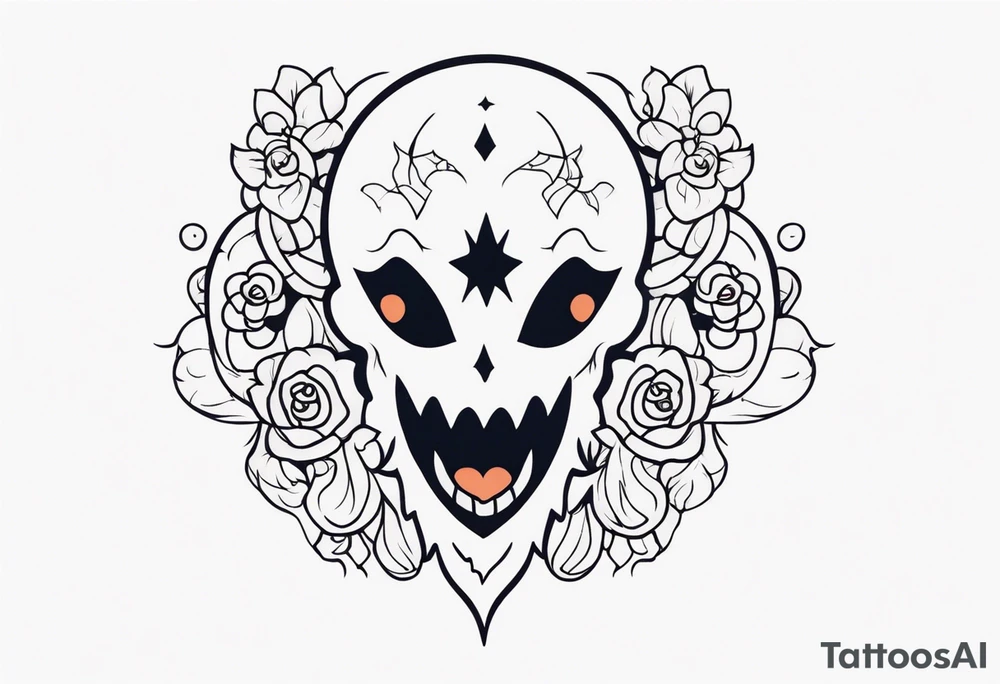 lovely ghost tattoo idea