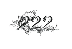 number 222 like the ocean tattoo idea