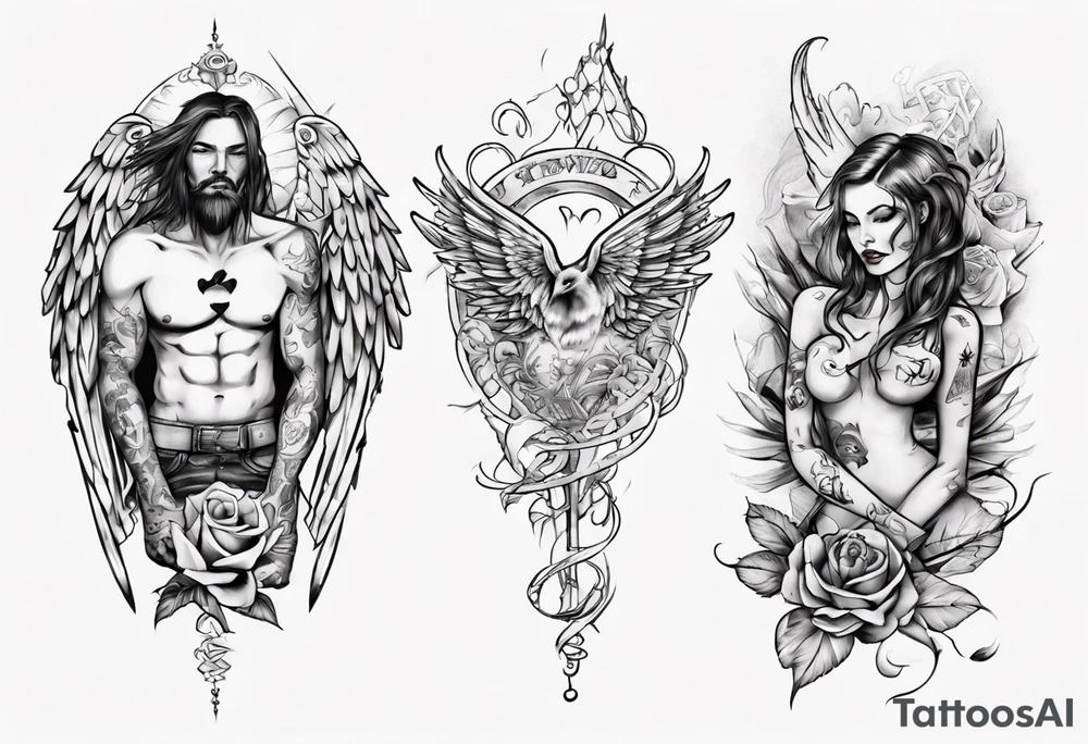 Love tatoos from heaven tattoo idea