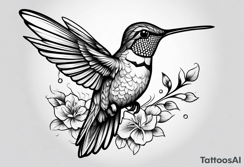 hummingbird tattoo idea