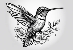 hummingbird tattoo idea