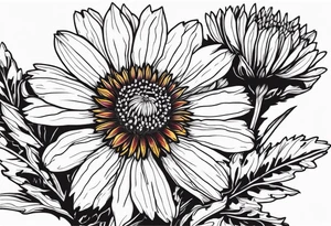 Indian blanket flower tattoo idea