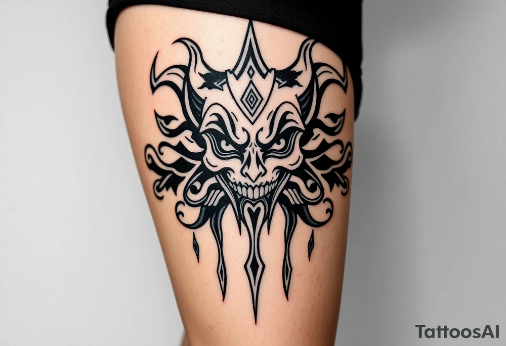 Candy new age joker dripping tattoo idea
