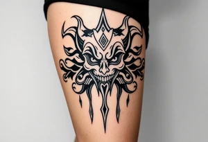Candy new age joker dripping tattoo idea