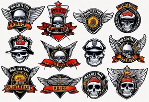 martini police tattoo idea